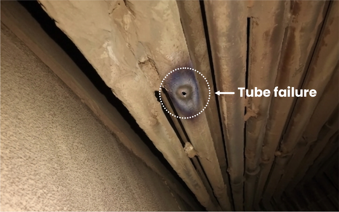 tube failure Boiler tube pinhole leak failure